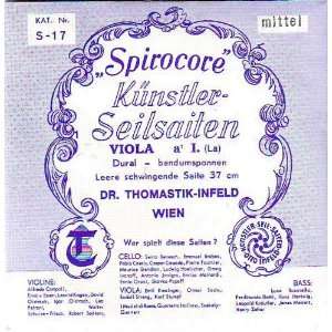 Thomastik Infeld Viola Spirocore A   Aluminum Wound 4/4 Size Mittel 