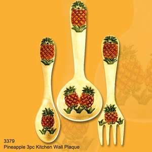  Pineapples 3 Piece Wall Plaque