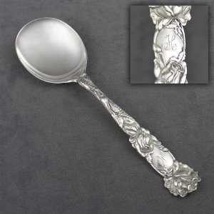  Bridal Rose by Alvin, Sterling Round Bowl Soup Spoon 