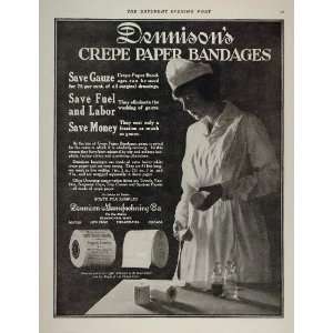   Crepe Paper Bandage Nurse Uniform   Original Print Ad