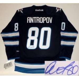 Nik Antropov Autographed Jersey   Winnipeg Jets Reebok 